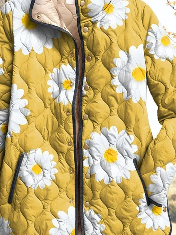 Fiona | Veste matelassée jaune marguerite
