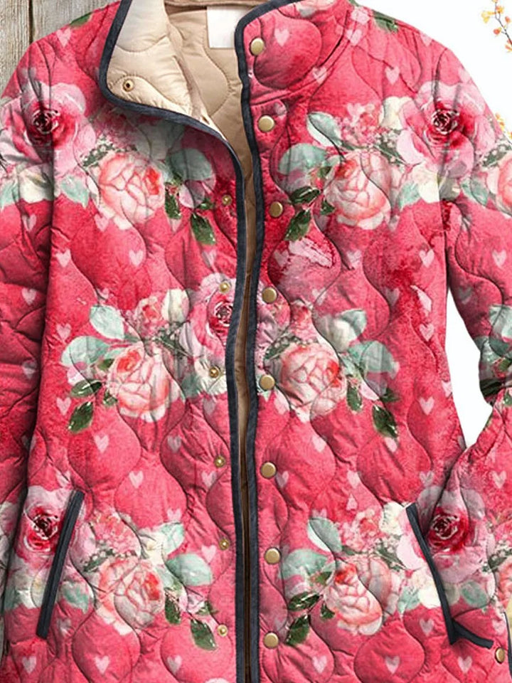 Catherine | Veste matelassée à motif de jardin