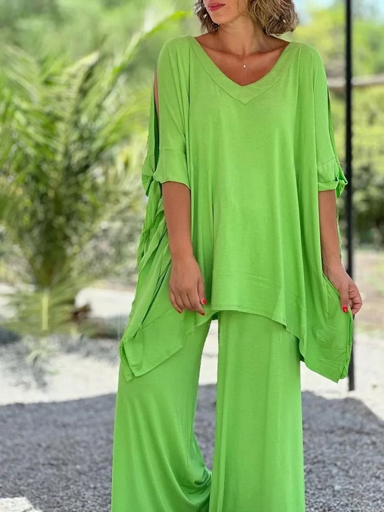 Úrsula™ | Tunique à Épaules Dévoilées et Pantalons
