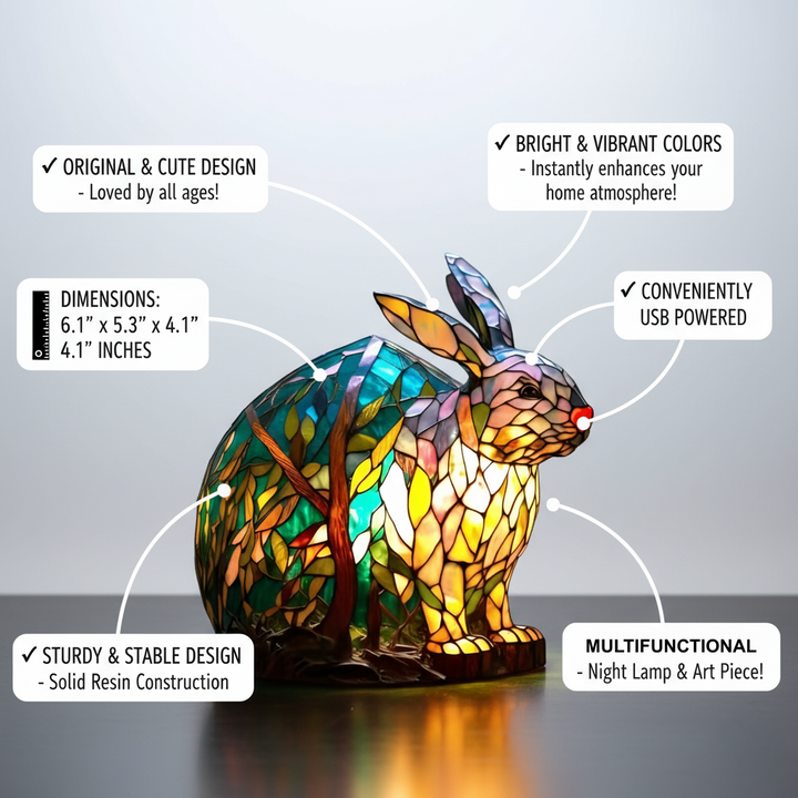Noppie – Lampe de Nuit Lapin Vibrante