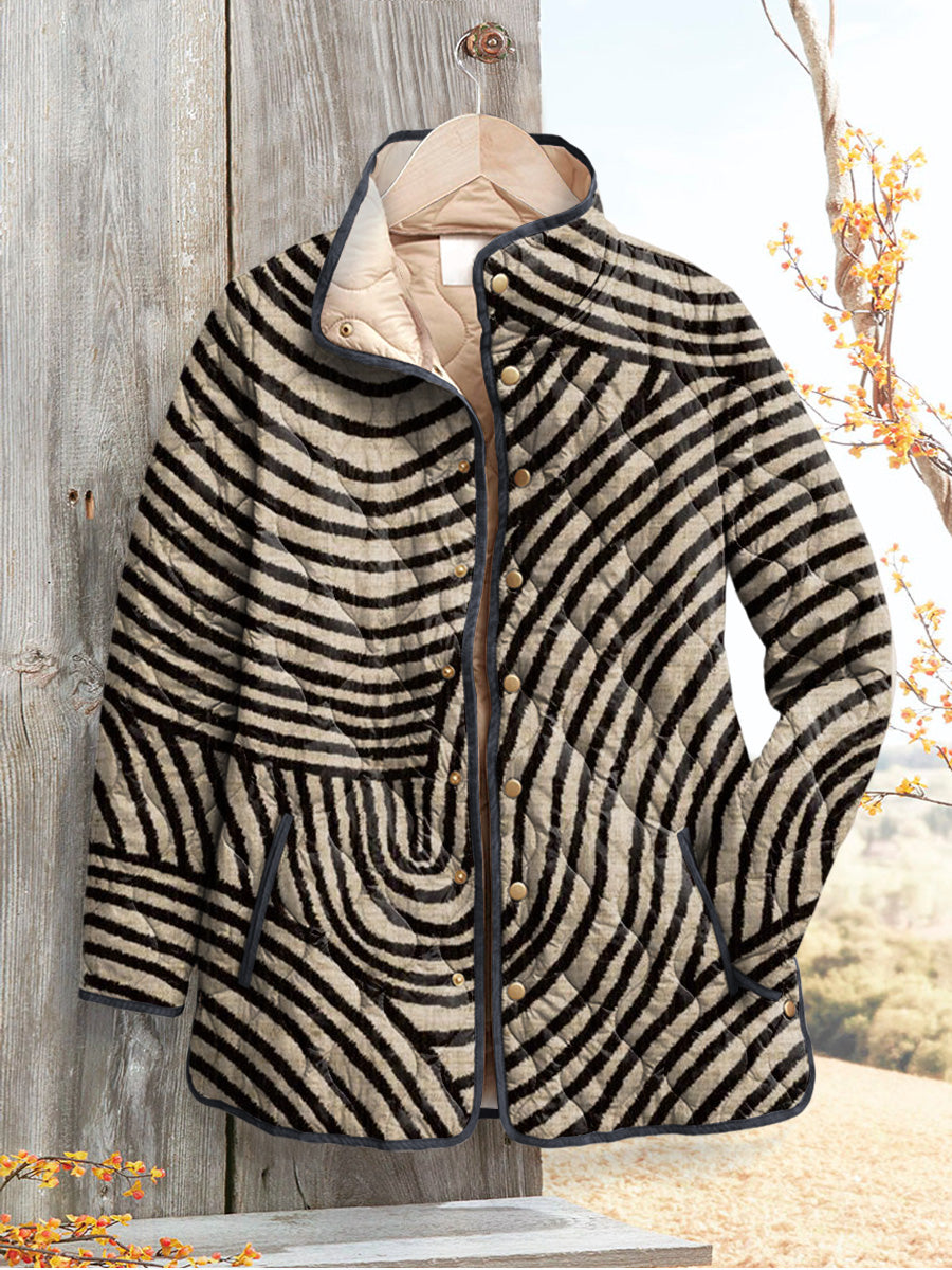 Constance | Veste matelassée à motif rétro de cercles