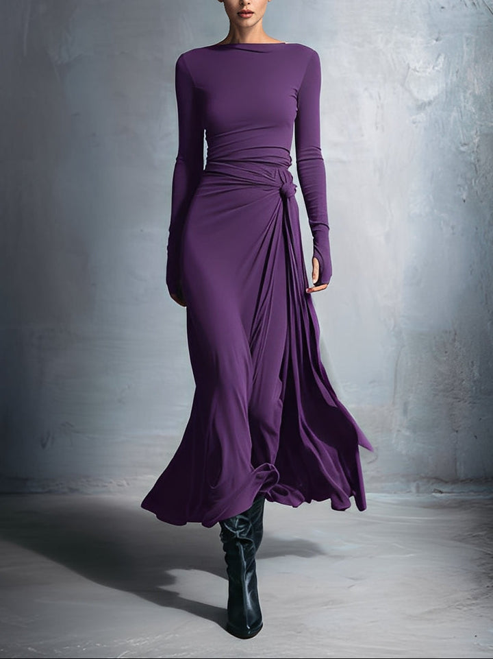 Naiara ❘ Robe maxi avec nœud latéral