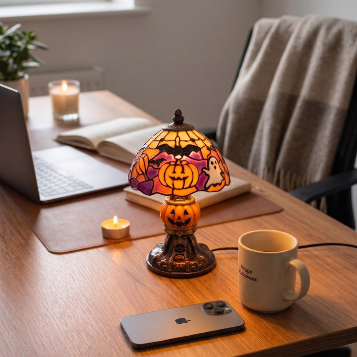 LAMPE EN POTIRON HANTÉE TIFFANY