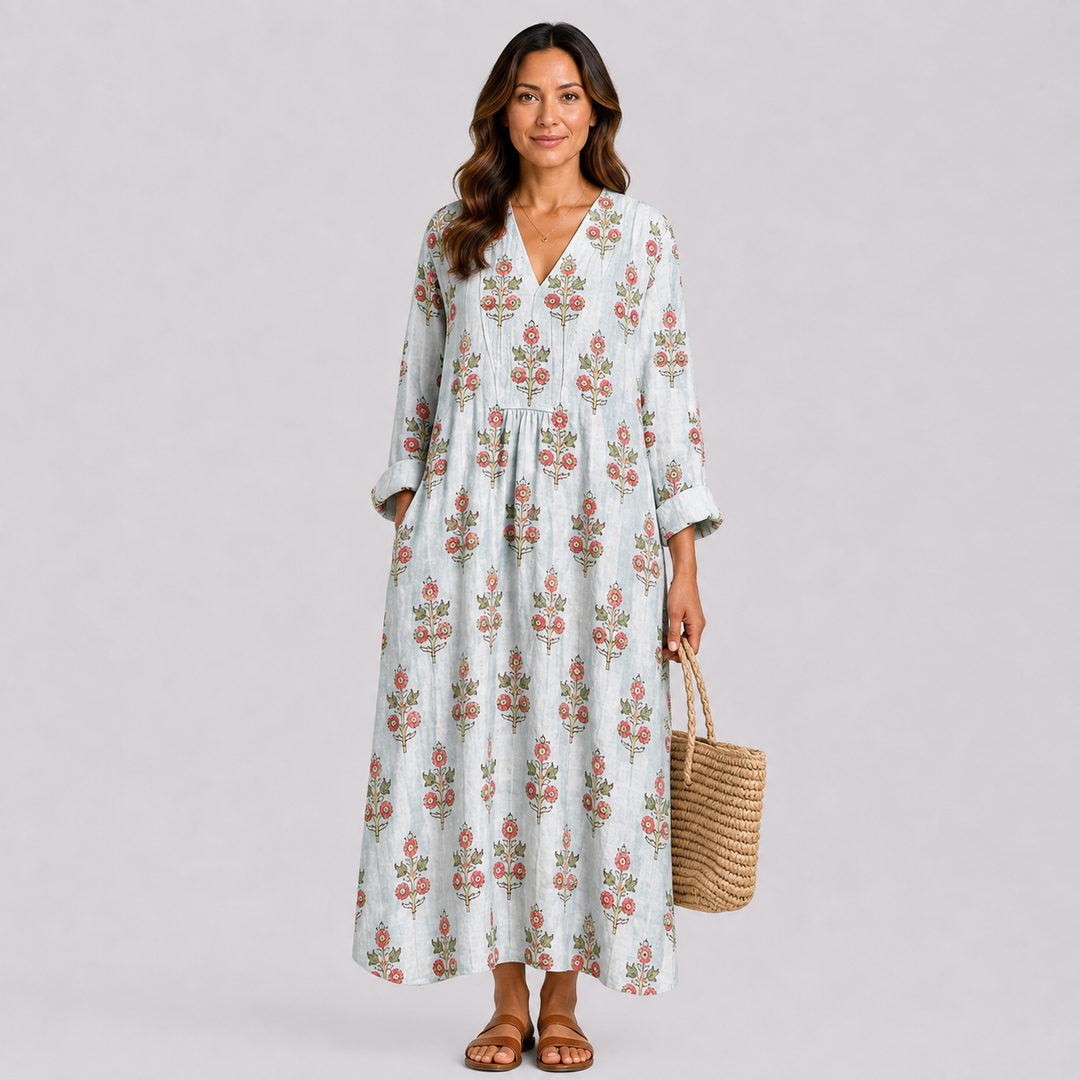 Robe d'été Flatteuse avec Motif