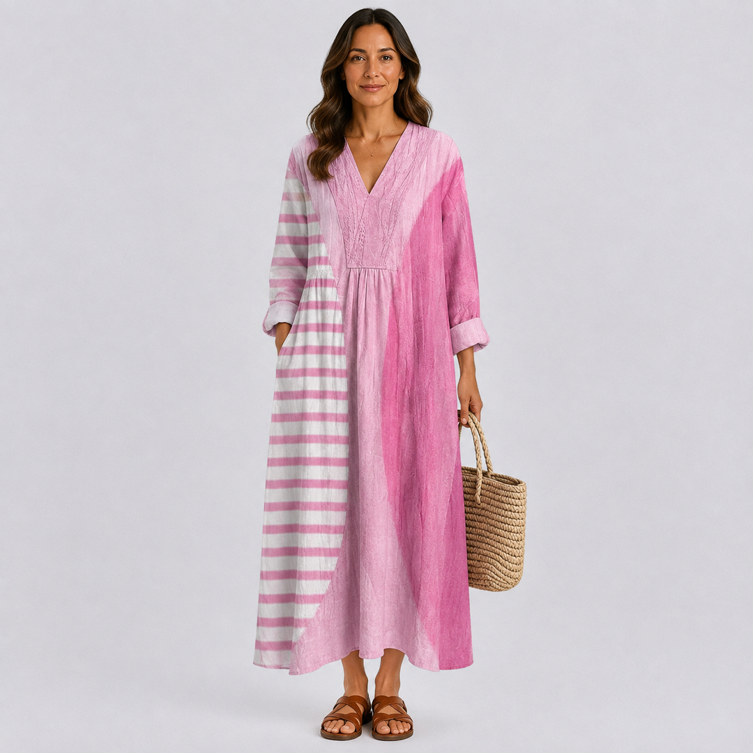 Robe d'été Flatteuse avec Motif