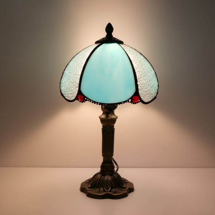 AZURIA | LAMPE EN VERRE BLEU TIFFANY DE LUXE
