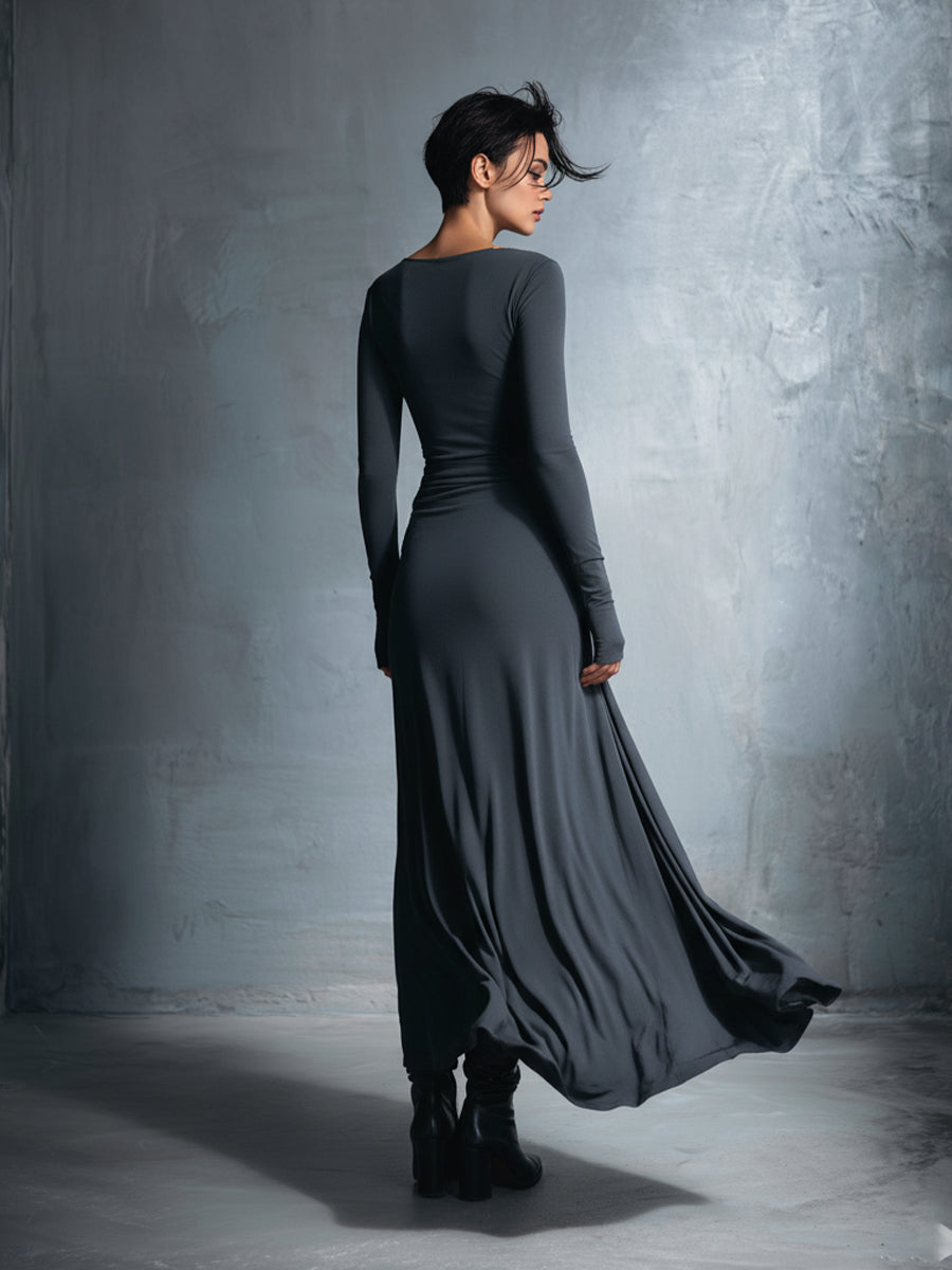 Naiara ❘ Robe maxi avec nœud latéral