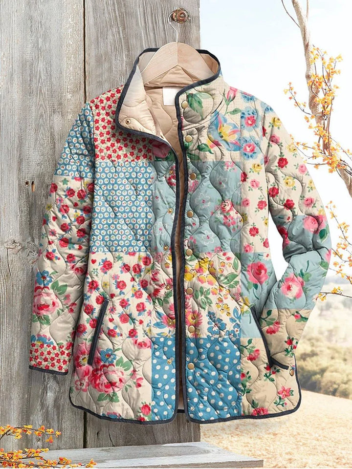 Marjorie | Veste matelassée à motifs floraux