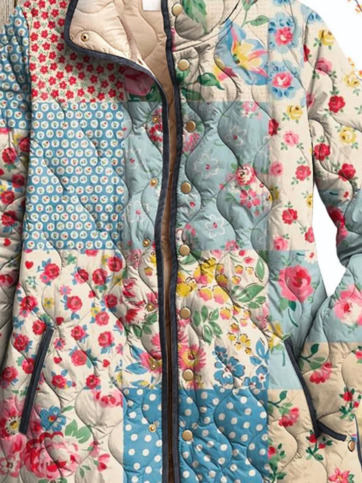 Marjorie | Veste matelassée à motifs floraux
