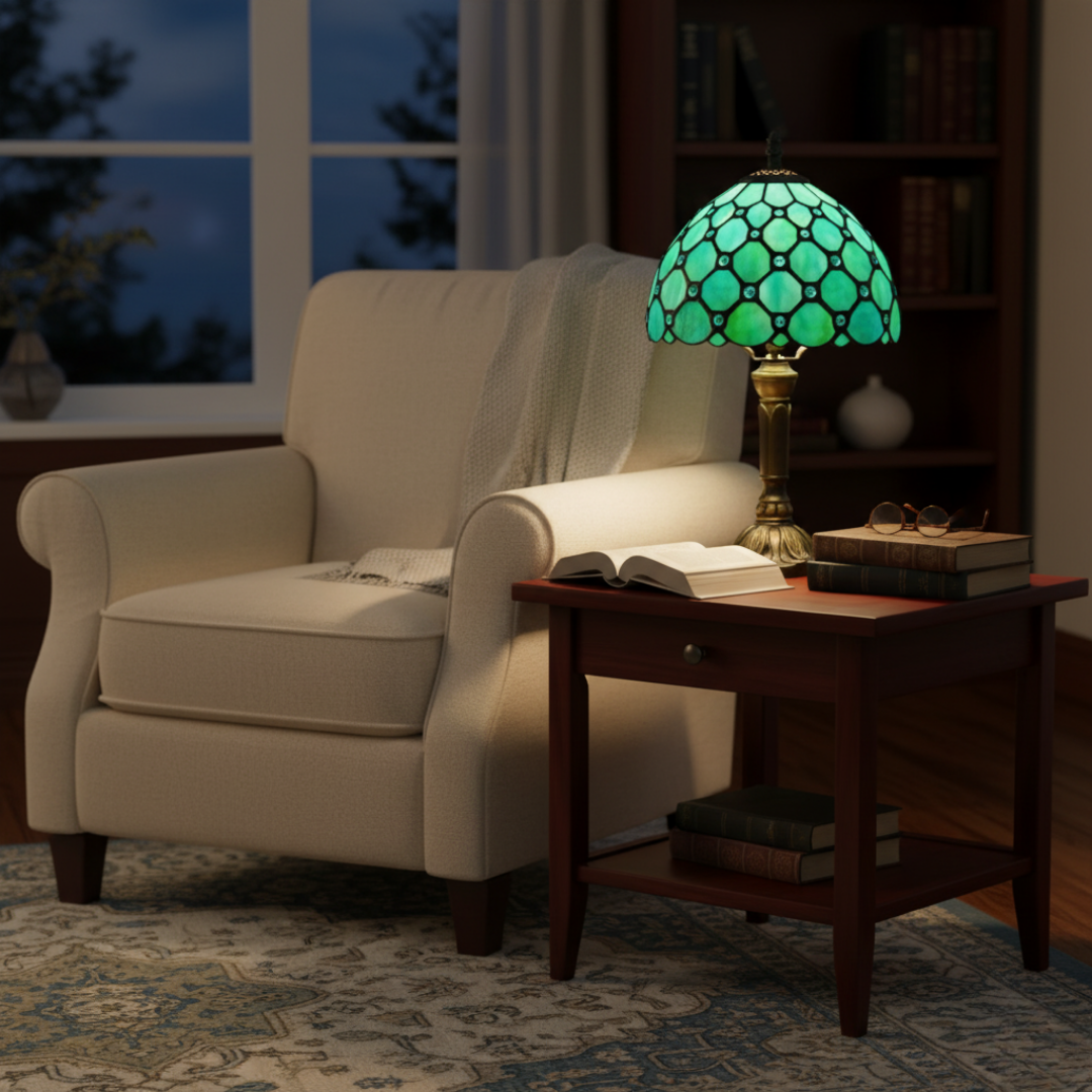GLASORA | LAMPE CLASSIQUE EN VITRAIL TIFFANY