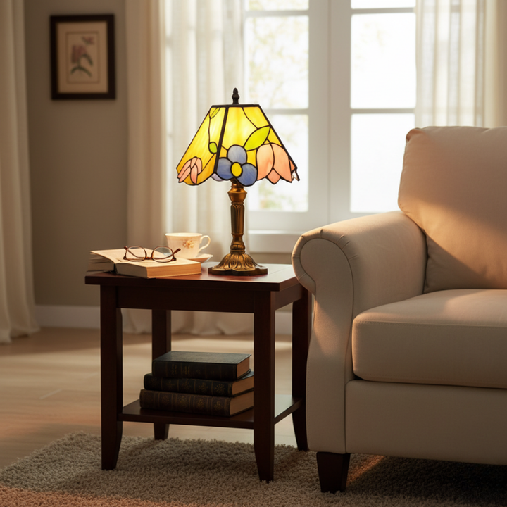FLORINA | LAMPE DÉCORATIVE EN VERRE TIFFANY