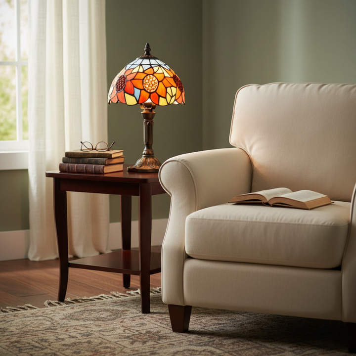 SOLELIA | LAMPE EN VERRE TIFFANY SOLEIL VINTAGE