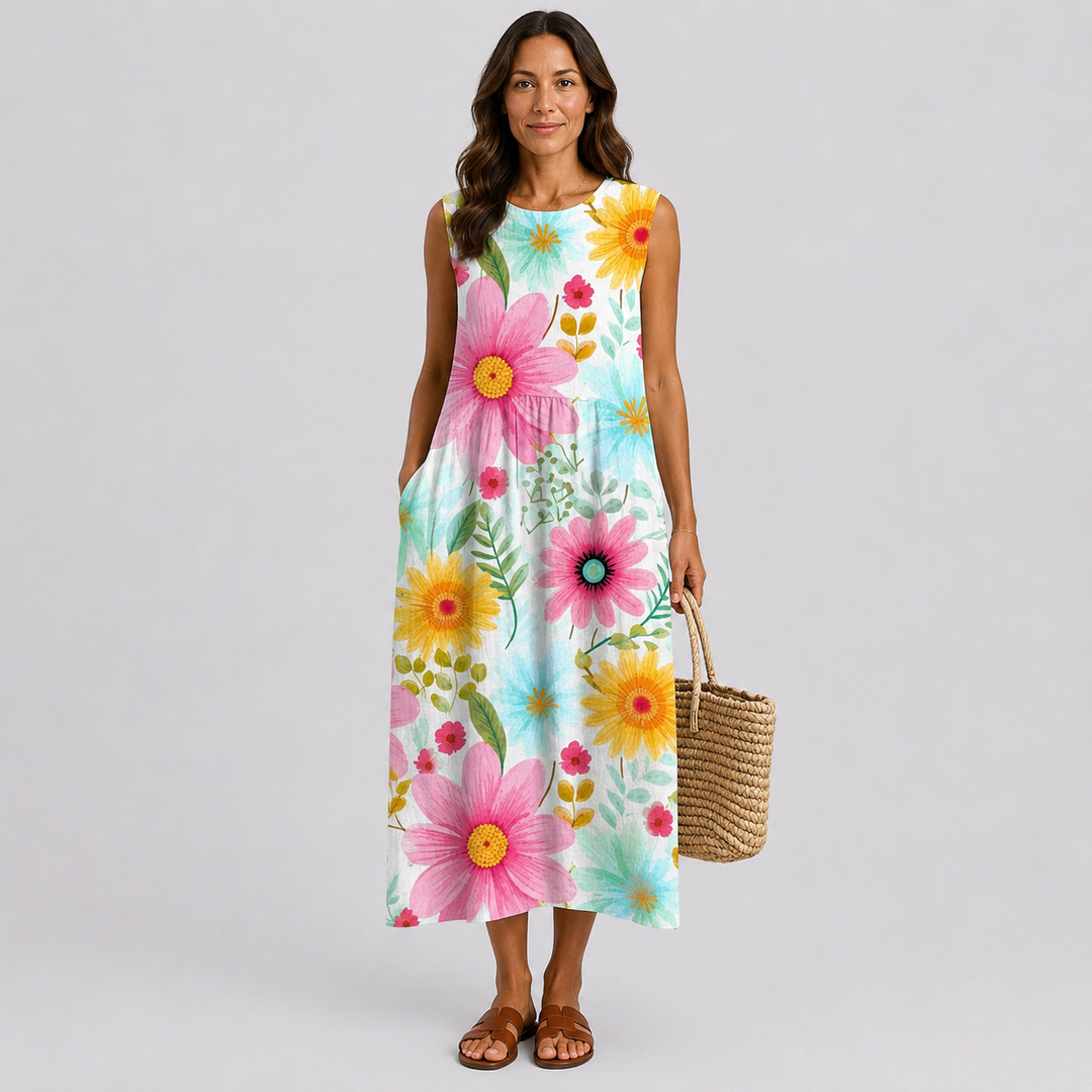 Robe d'Été Sans Manches et Confortable