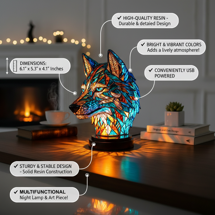 Bo – Lampe Enchantée en Forme de Loup