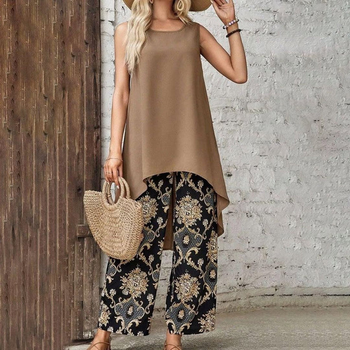 Tránsito™ | Ensemble Tunique Boho et Pantalon Évasé