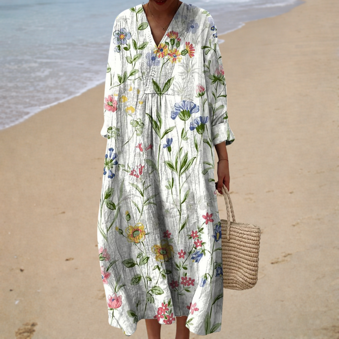 Robe d'été Flatteuse avec Motif