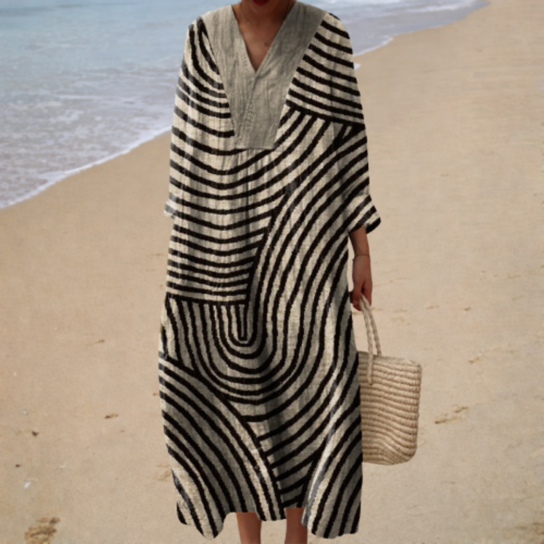 Robe d'Été Flatteuse à Motifs