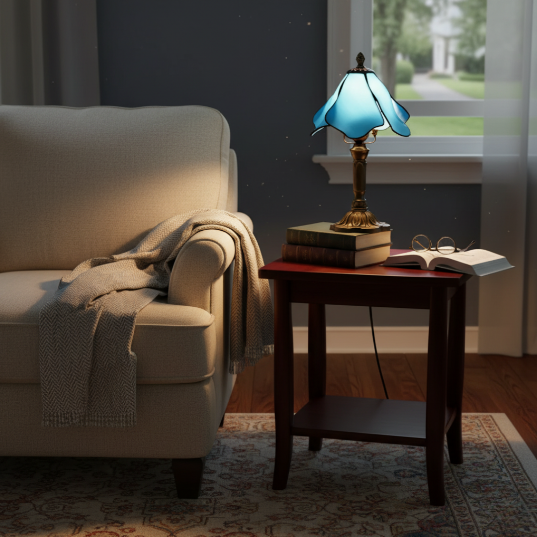 BLUERIS | LAMPE À ABAT-JOUR PÉTAL CLASSIQUE