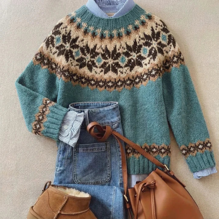 Alina | Pull en laine bleu