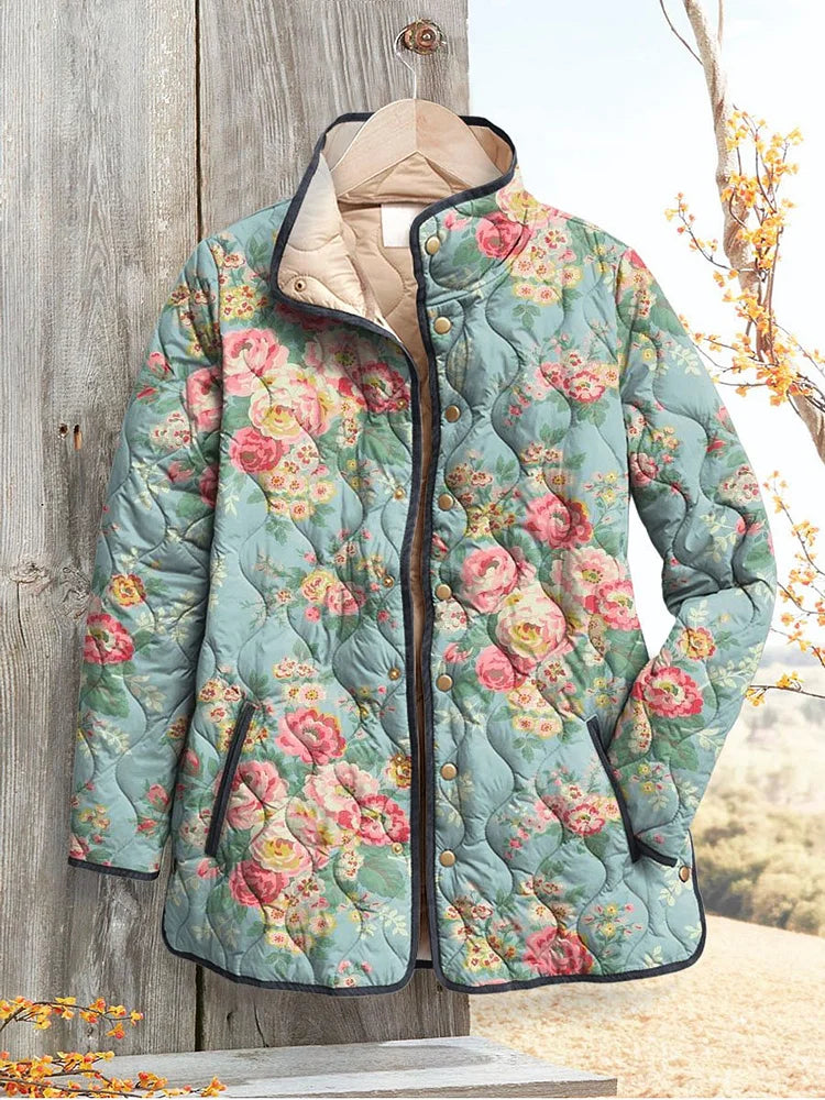 Dorothea | Veste matelassée à fleurs