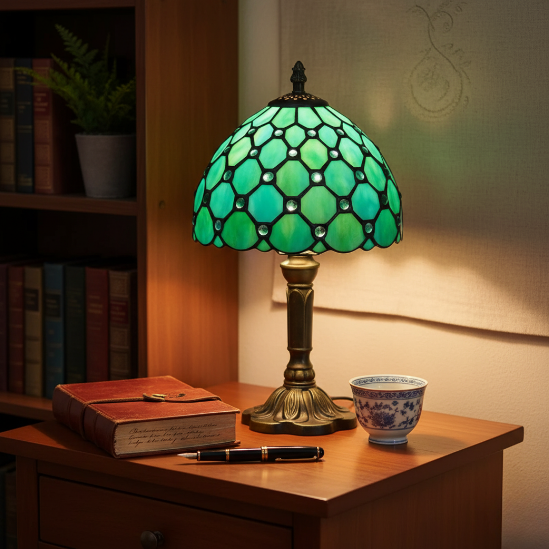 GLASORA | LAMPE CLASSIQUE EN VITRAIL TIFFANY