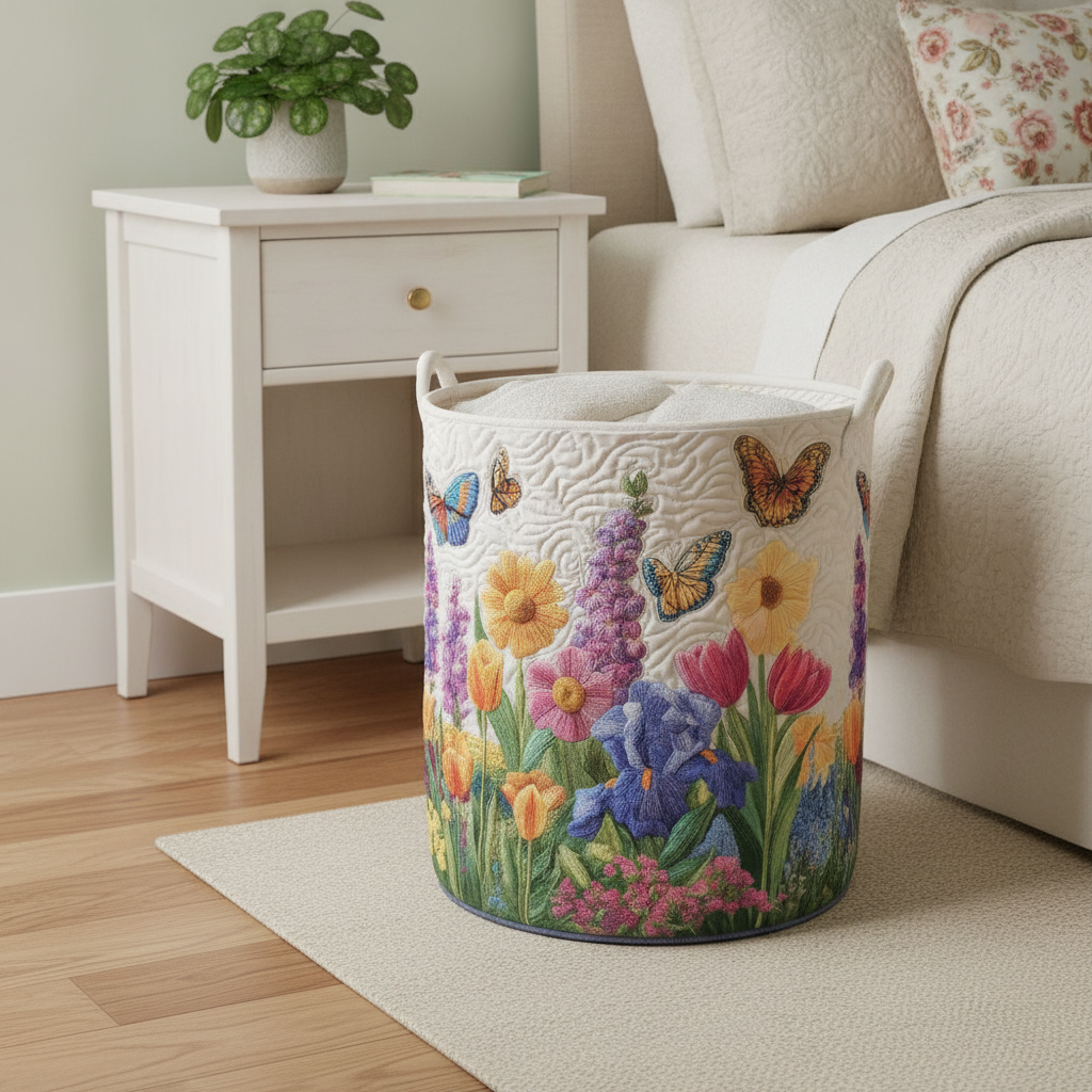 Panier à Linge Printemps Épanoui