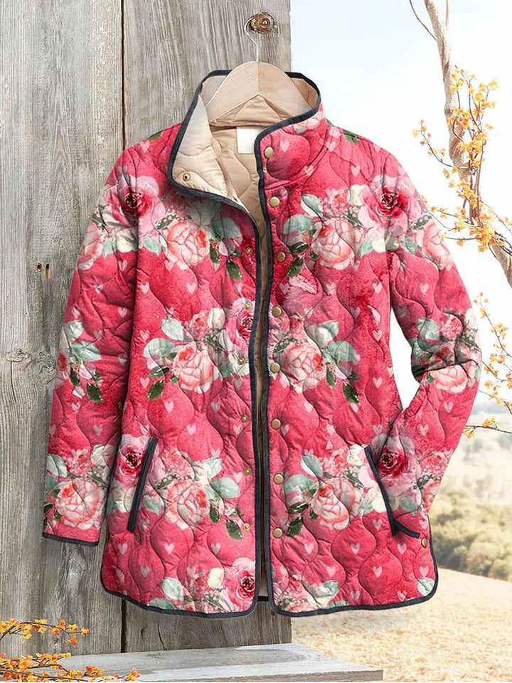 Catherine | Veste matelassée à motif de jardin