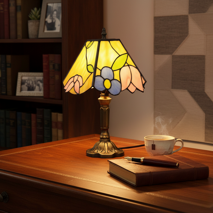 FLORINA | LAMPE DÉCORATIVE EN VERRE TIFFANY