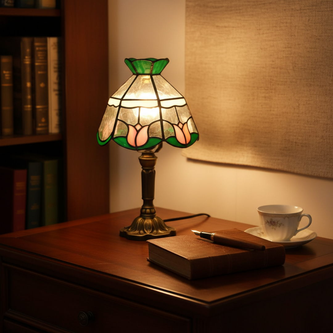 TULISSE | LAMPE EN VERRE DÉCORATIF TIFFANY FAITE MAIN