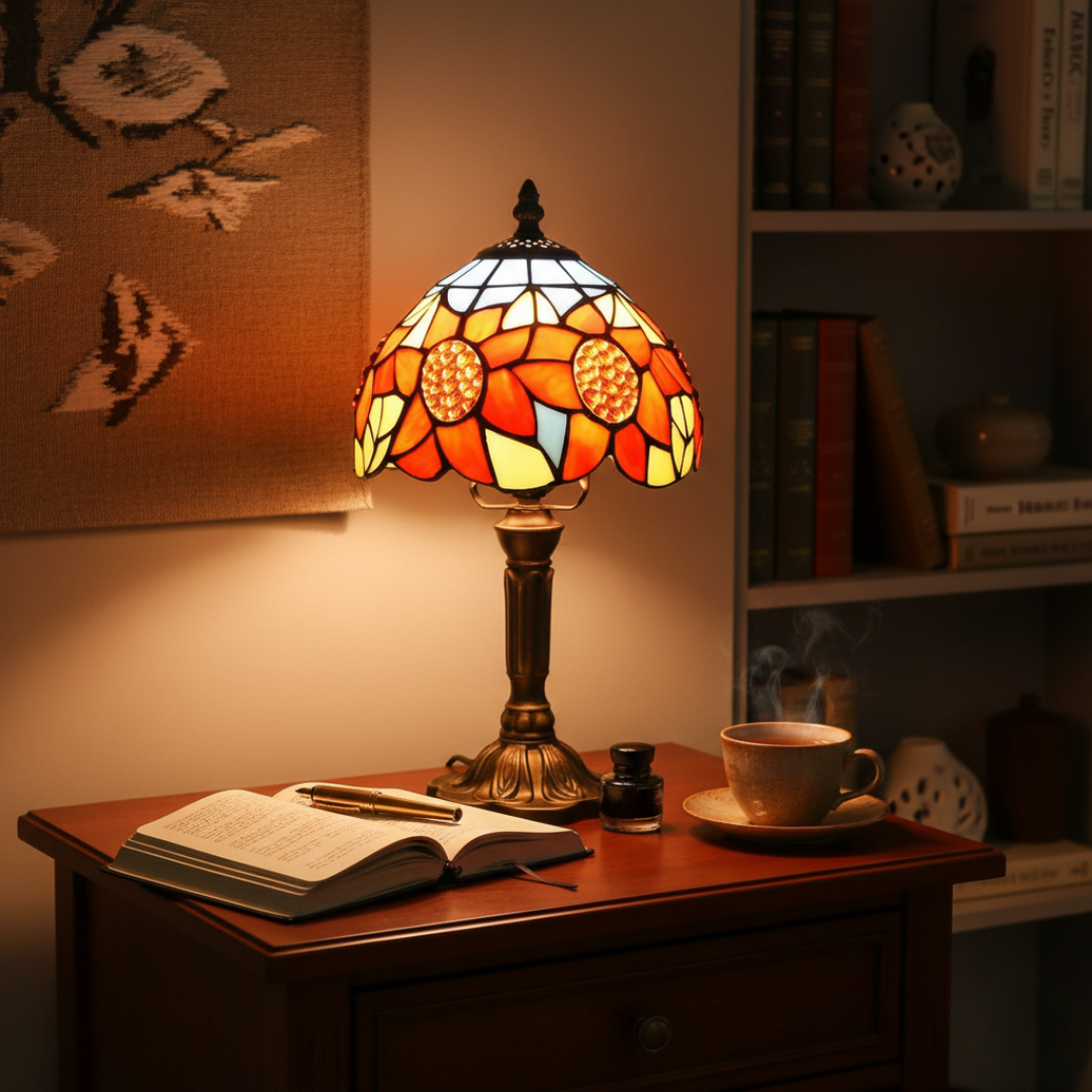 SOLELIA | LAMPE EN VERRE TOURNÉE TIFFANY VINTAGE SOLEIL
