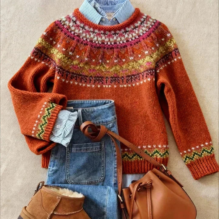 Lempi | Pull à motif rouge