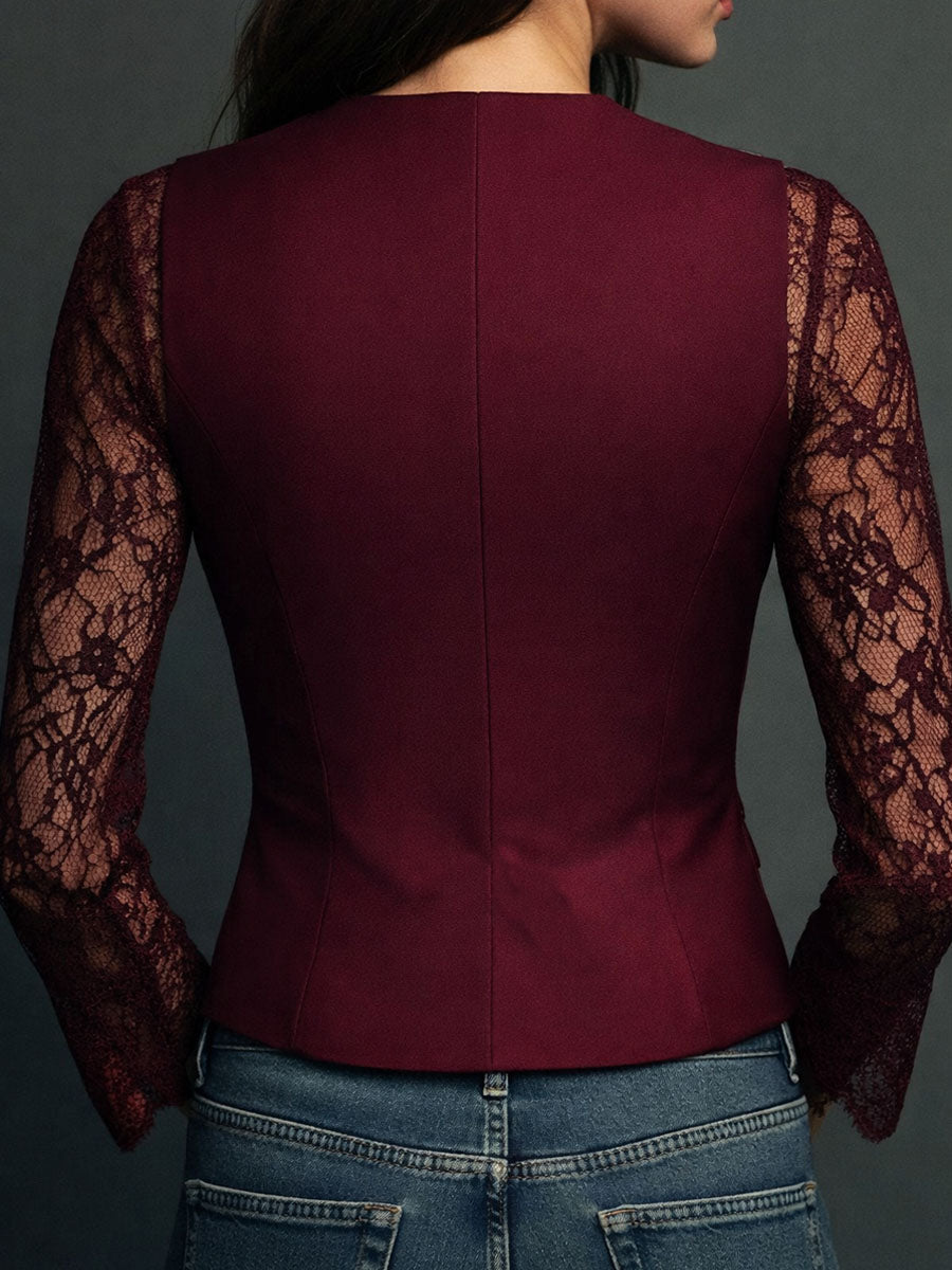 Francesca | Veste à Manches Semi-Transparentes