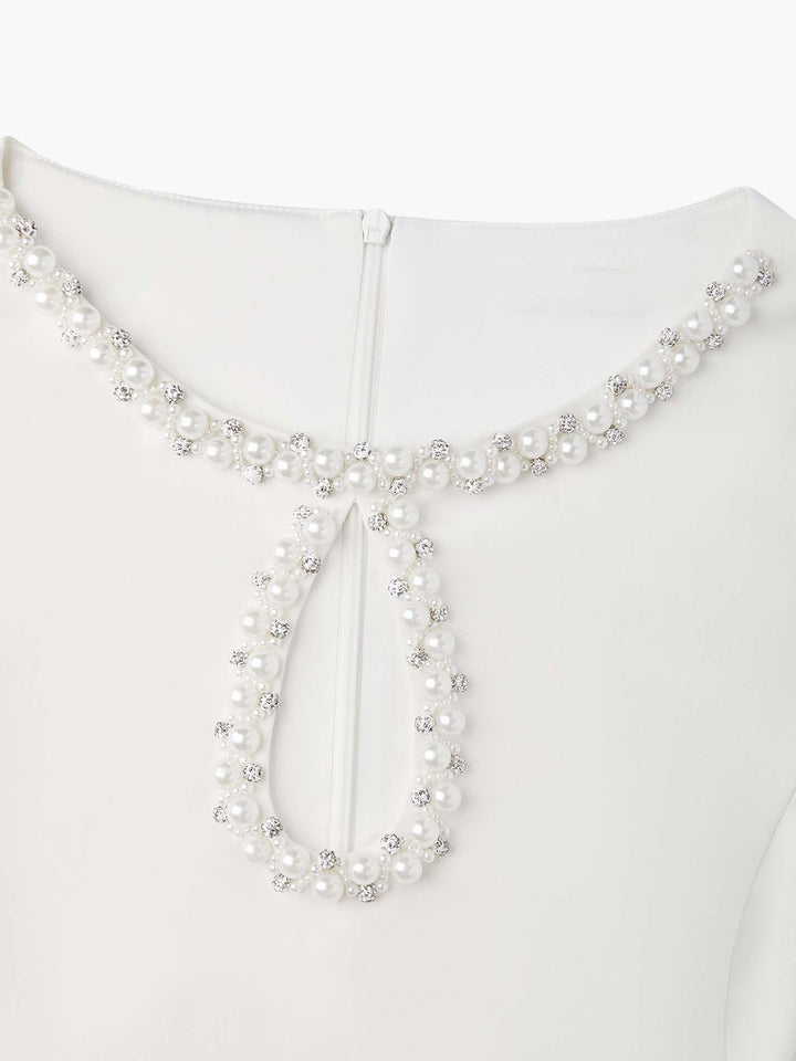 Robe Mini Élégante Sans Manches avec Découpe