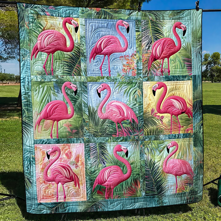Couverture Flamant Rose Affectionnée