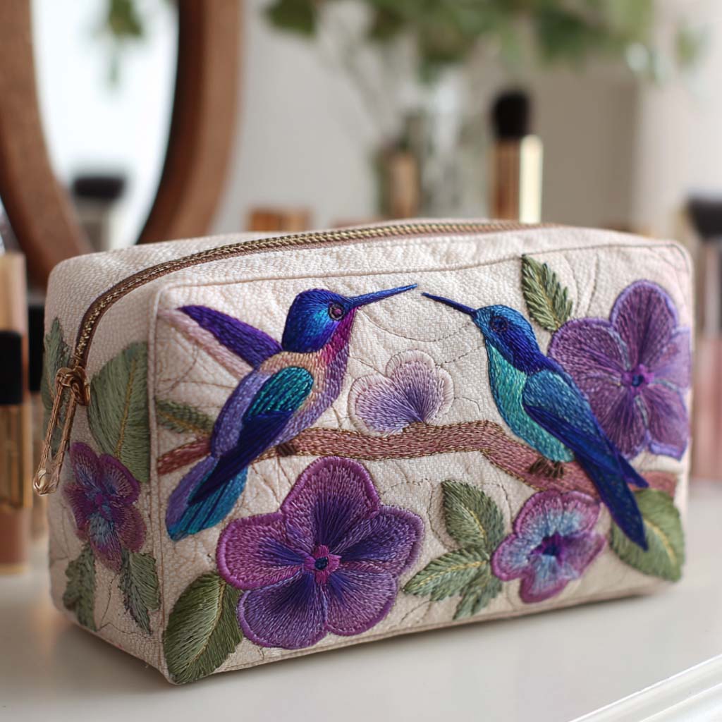 Trousse de Maquillage Matelassée Colibri