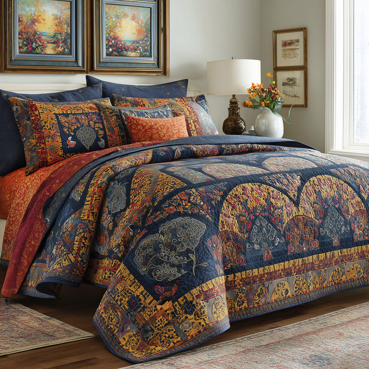 Couverture en Paisley Ambre