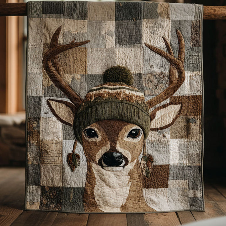 Couverture à Patches de Bois de Cerf