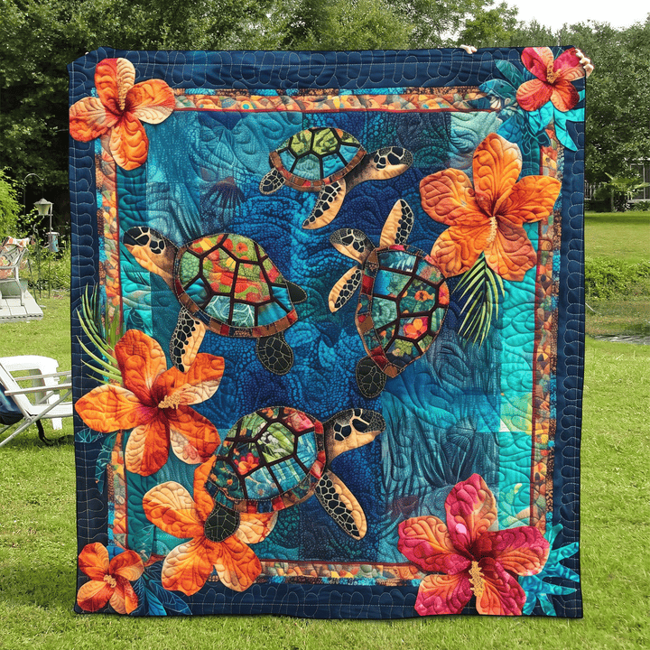 Couverture Tortue Aqua