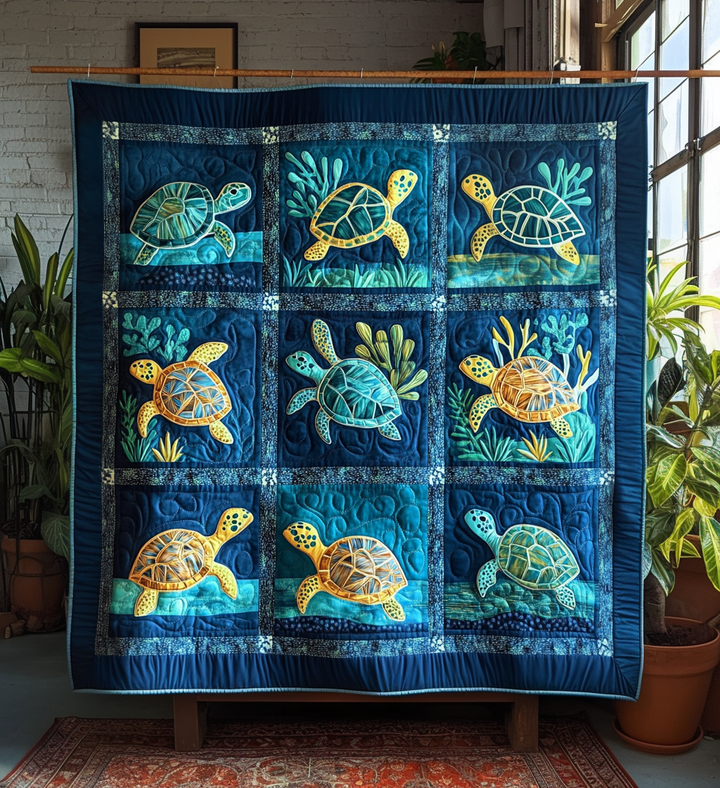 Tenture Art Quilt Rêve Aquatique