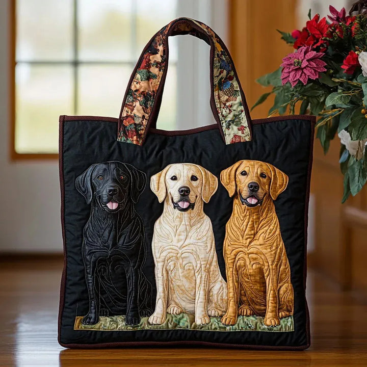 Sac fait main avec trois Labradors