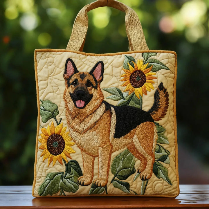 Sac fourre-tout à motif floral de Berger Allemand
