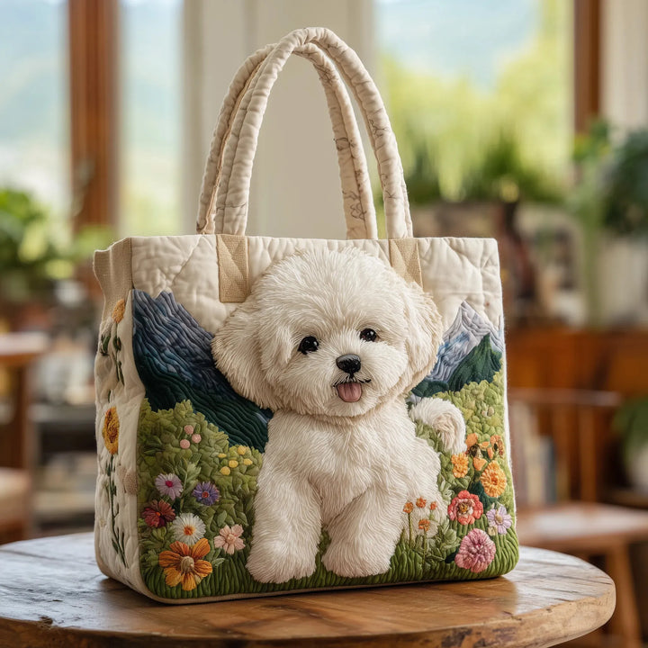 Tote Quilté Charmant pour Amateurs de Chiens