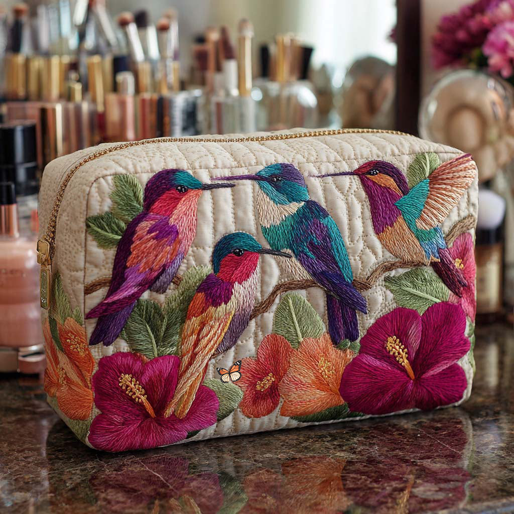 Trousse de Maquillage Matelassée Colibri