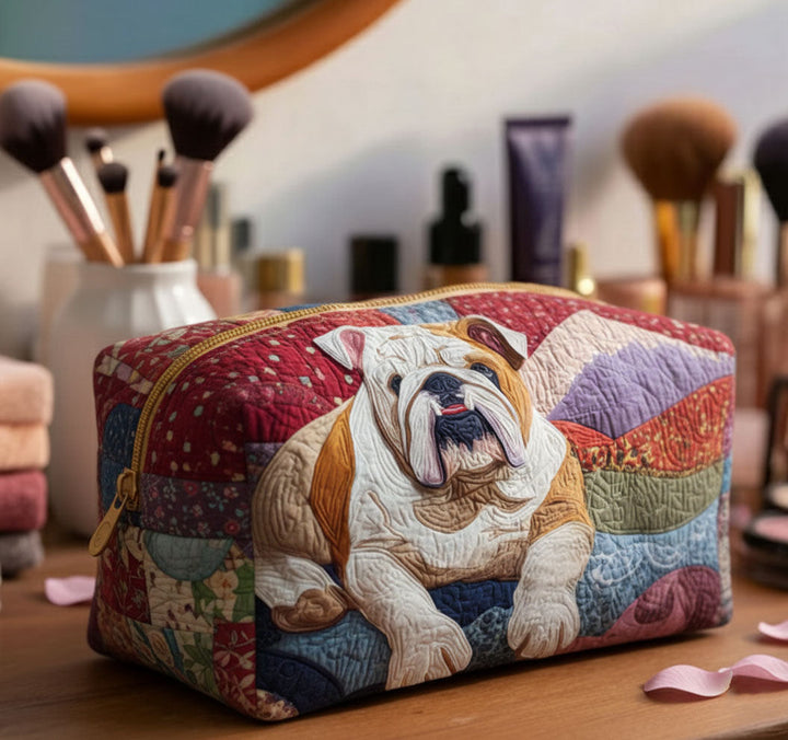 Trousse de Maquillage Matelassée Bulldog