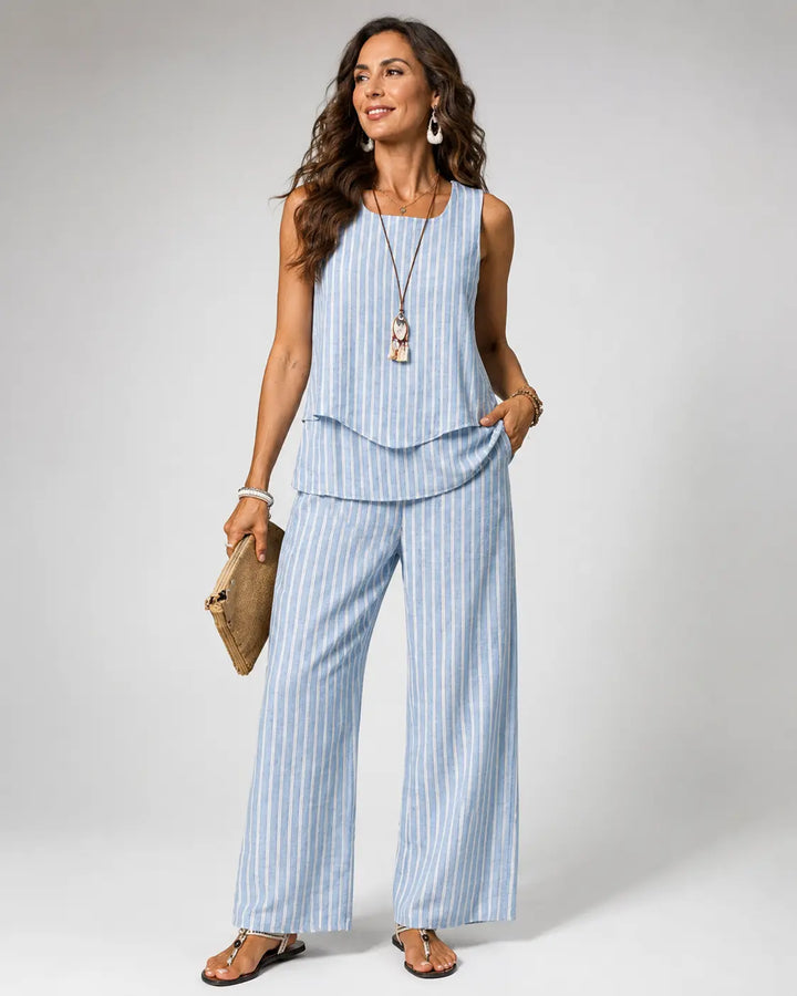 Nicolasa™ | Haut et Pantalon Rayés