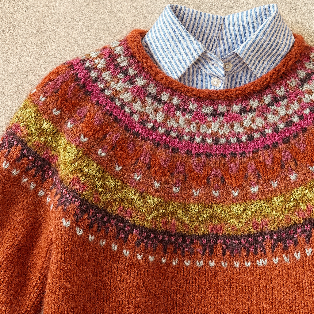 Lempi | Pull à motif rouge