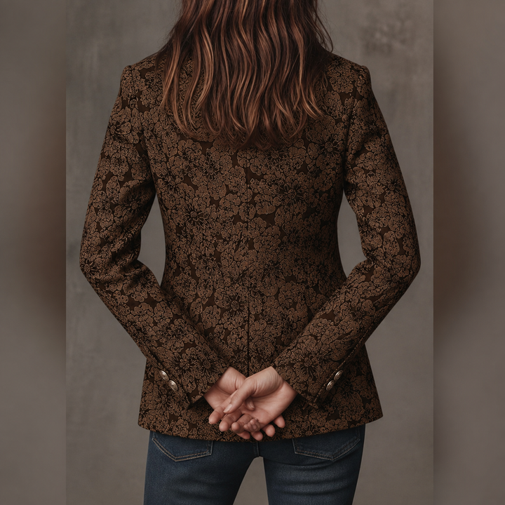 Blazer Ajusté Femme en Jacquard Paisley