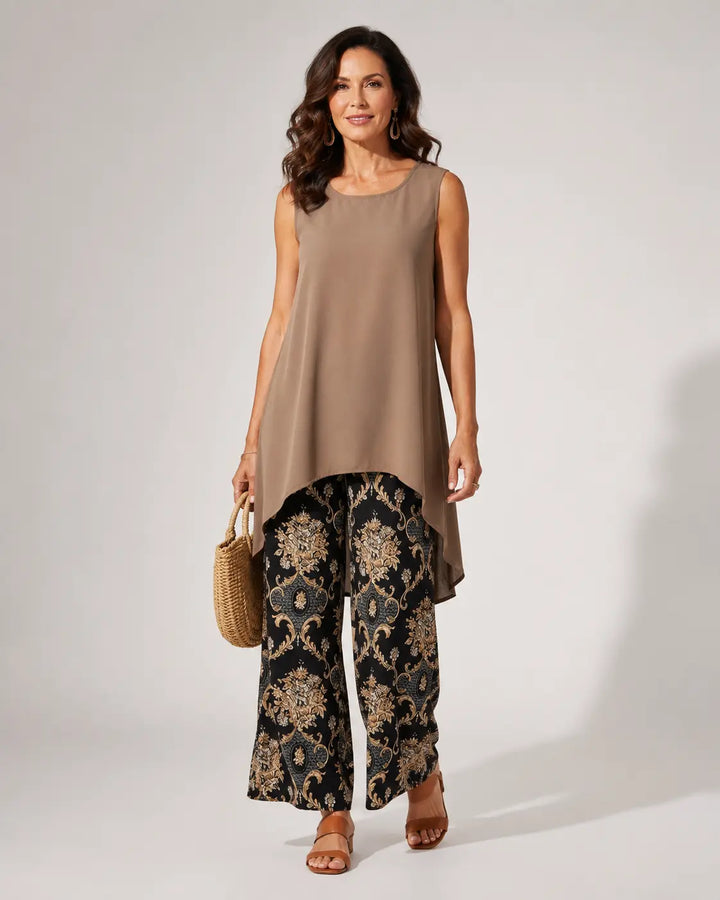 Tránsito™ | Ensemble Tunique Boho et Pantalon Évasé