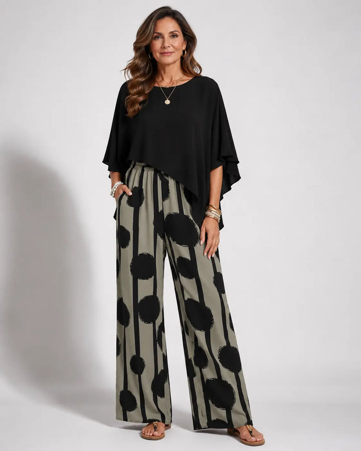 Valeriana™ | Top Asymétrique et Pantalons Boho