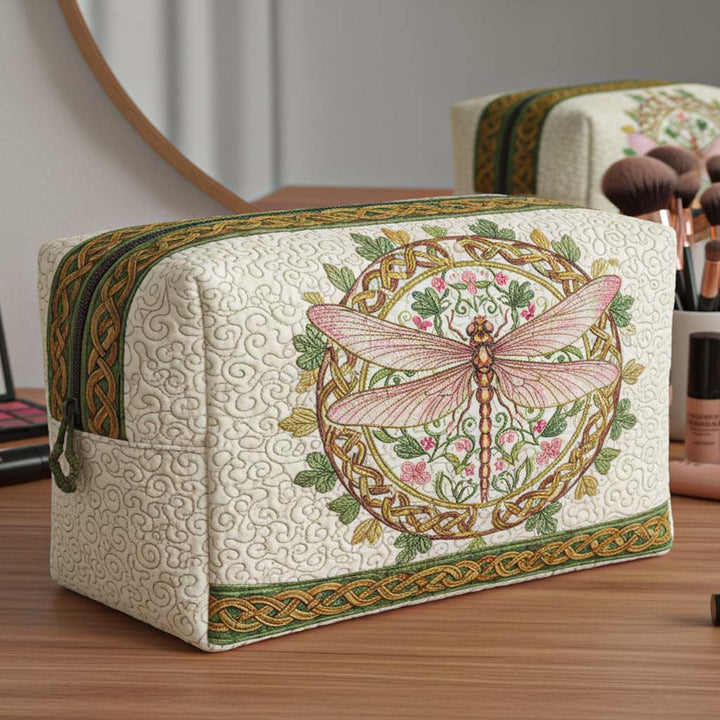Trousse de Maquillage Matelassée Rêves de Libellule